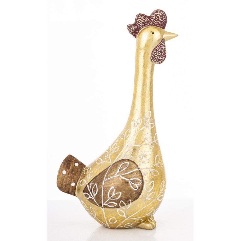 Dekoracja - kura 29x11x15 cm KURKA-3 Złotopiórka medium