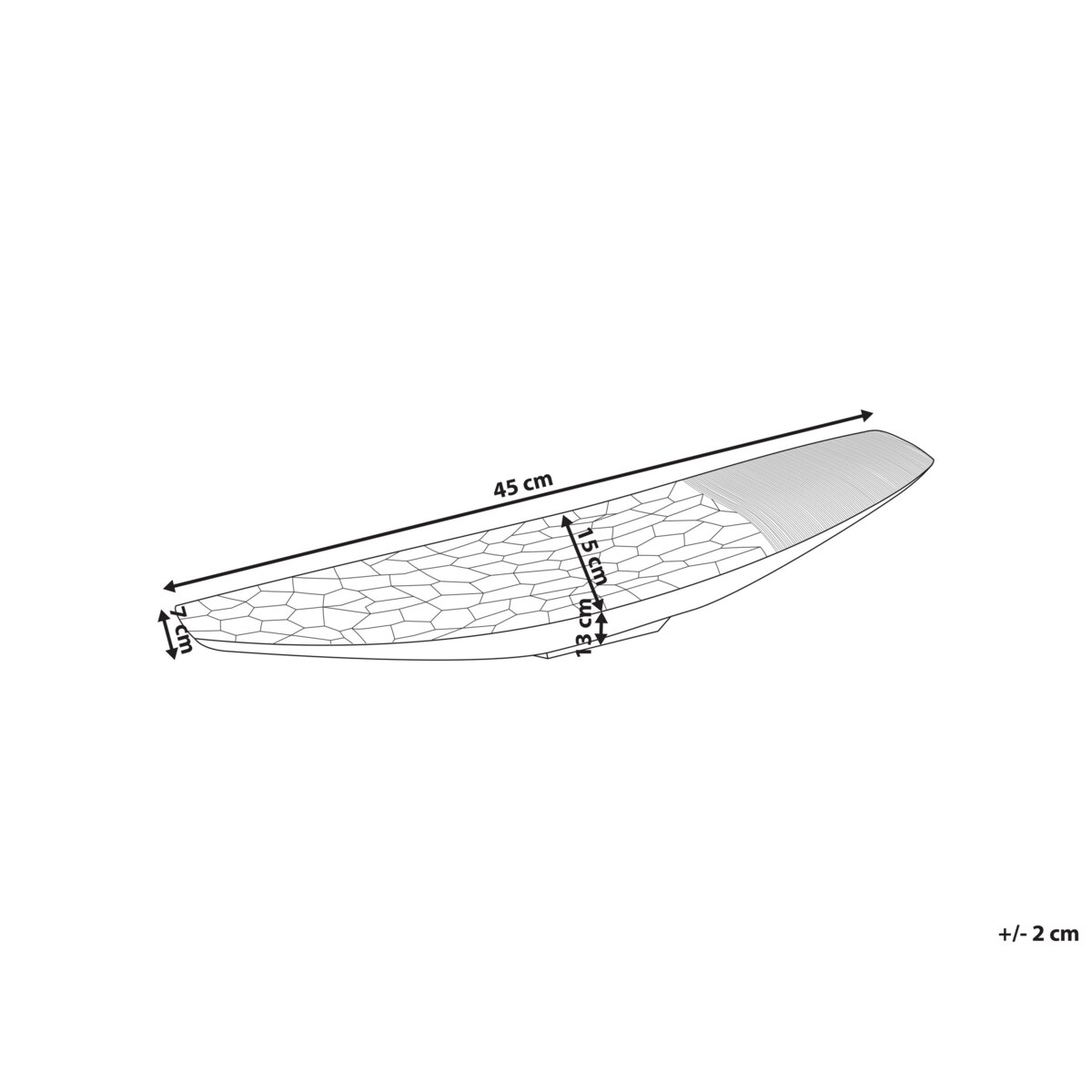 Patera dekoracyjna złota TINOS