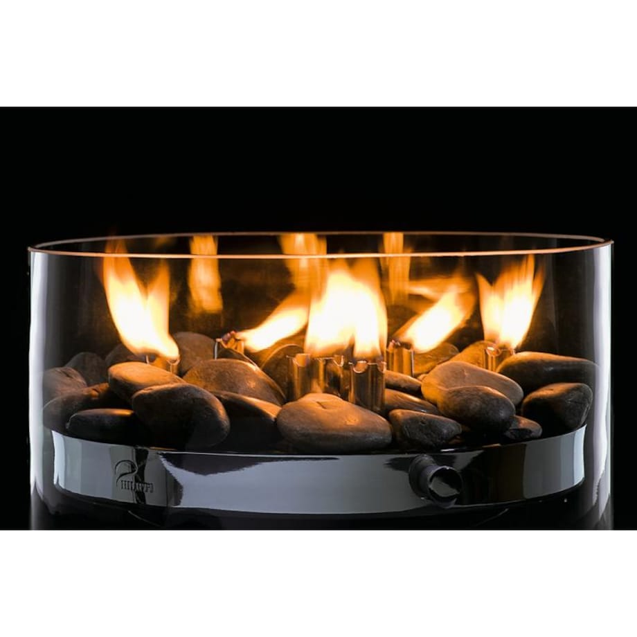 Lampa oliwna - szkło, aluminium, stal, 23 cm