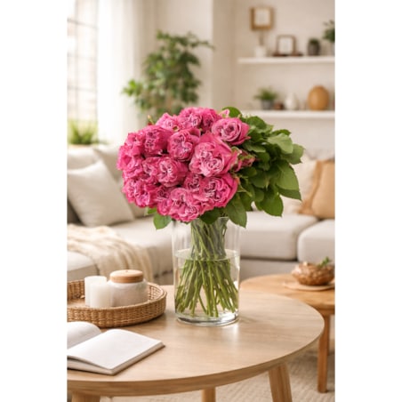 Bukiet róż Country Blue – 25 sztuk, wysokość 40-45 cm (Ekwador)