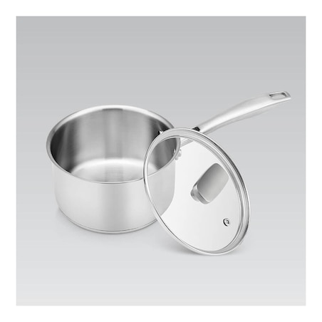 Rondel stalowy z pokrywką na indukcję gaz 16cm 1.7L MAESTRO