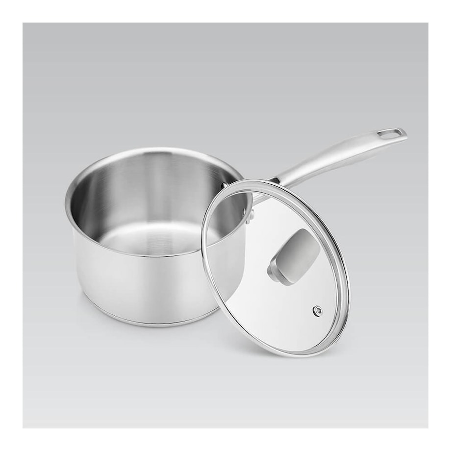 Rondel stalowy z pokrywką na indukcję gaz 16cm 1.7L MAESTRO