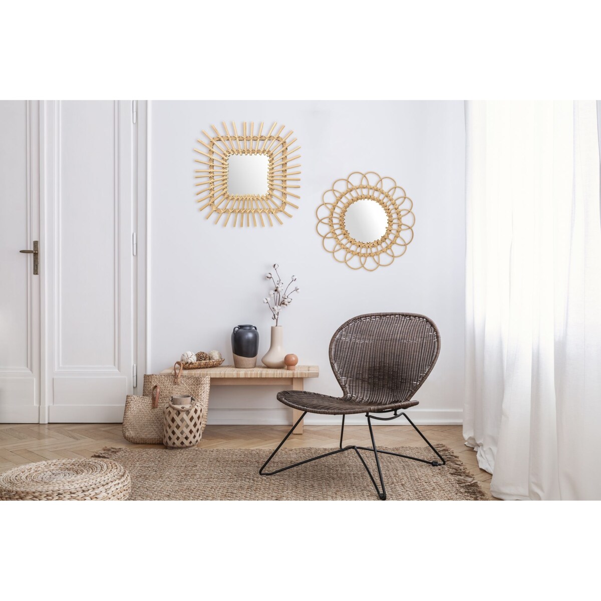 LUSTRO ŚCIENNE BOHO 45CM QDJ071