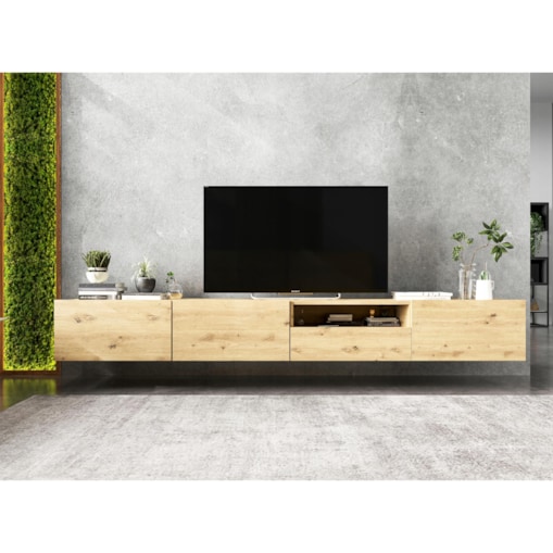 Szafka RTV Loft Wisząca Dąb Artisan MAT Komoda RTV Szuflada 240 cm