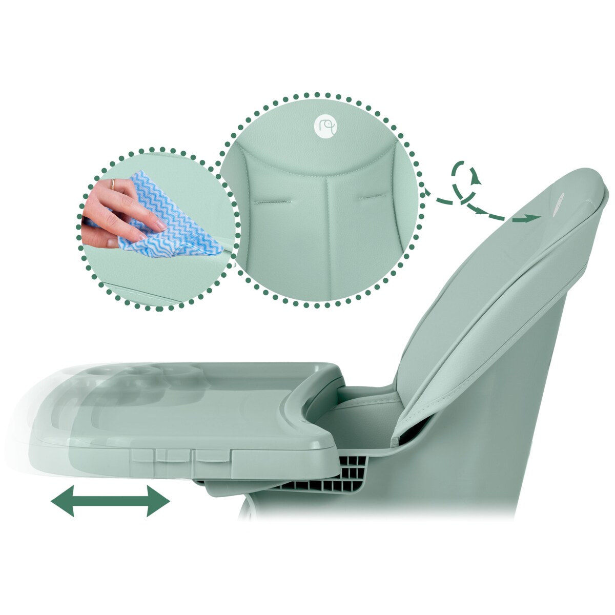 Krzesełko do karmienia dla dzieci regulowane fotelik Nukido