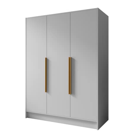 Szafa 150 gładka ORTO bez lustra ze złotymi uchwytami, biała