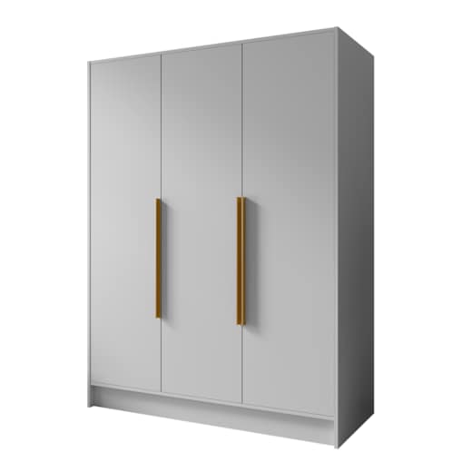 Szafa 150 gładka ORTO bez lustra ze złotymi uchwytami, biała