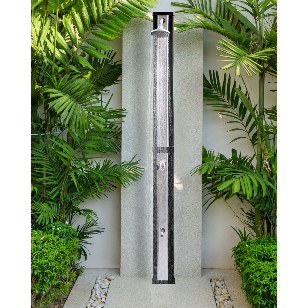 Prysznic ogrodowy solarny wolnostojący TOPOCALMA Srebrny