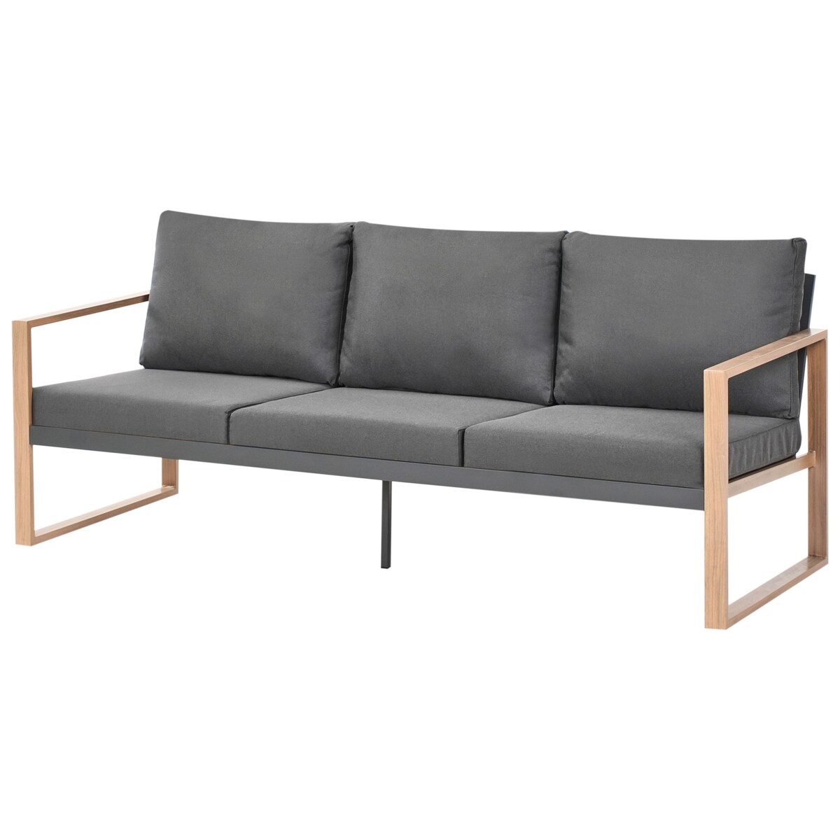 Zestaw ogrodowy ze stolikiem dla 5 osób GELSO Metal Ciemnoszary