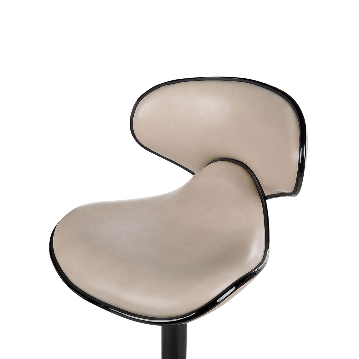 Zestaw 2 krzeseł barowych CONWAY Ekoskóra Obrotowy Jasnobeżowy