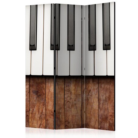 Parawan jednostronny Ludzie 135x172 cm 3-częściowy biały