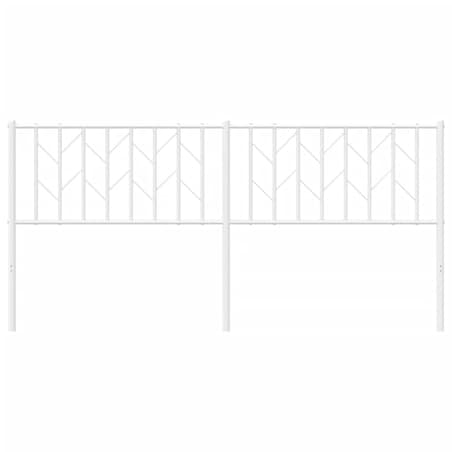 vidaXL Metalowe wezgłowie, białe, 180 cm