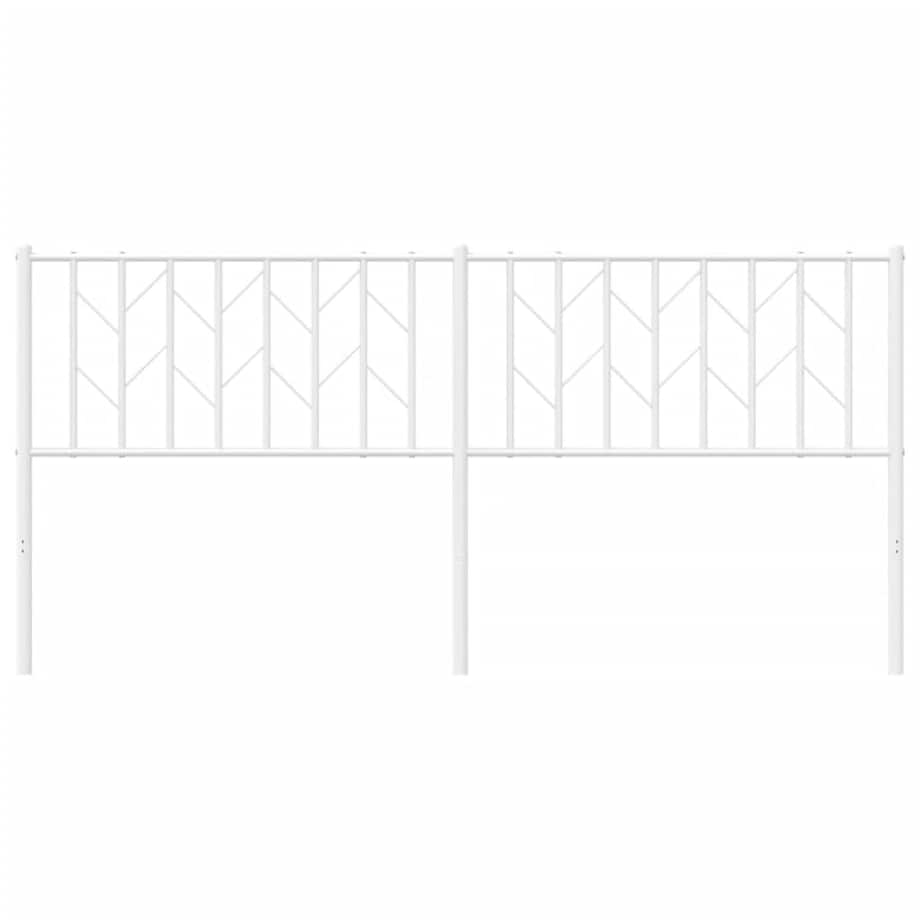 vidaXL Metalowe wezgłowie, białe, 180 cm