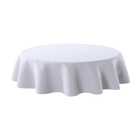 Obrus okrągły 130 x 130 cm srebrzysty szary