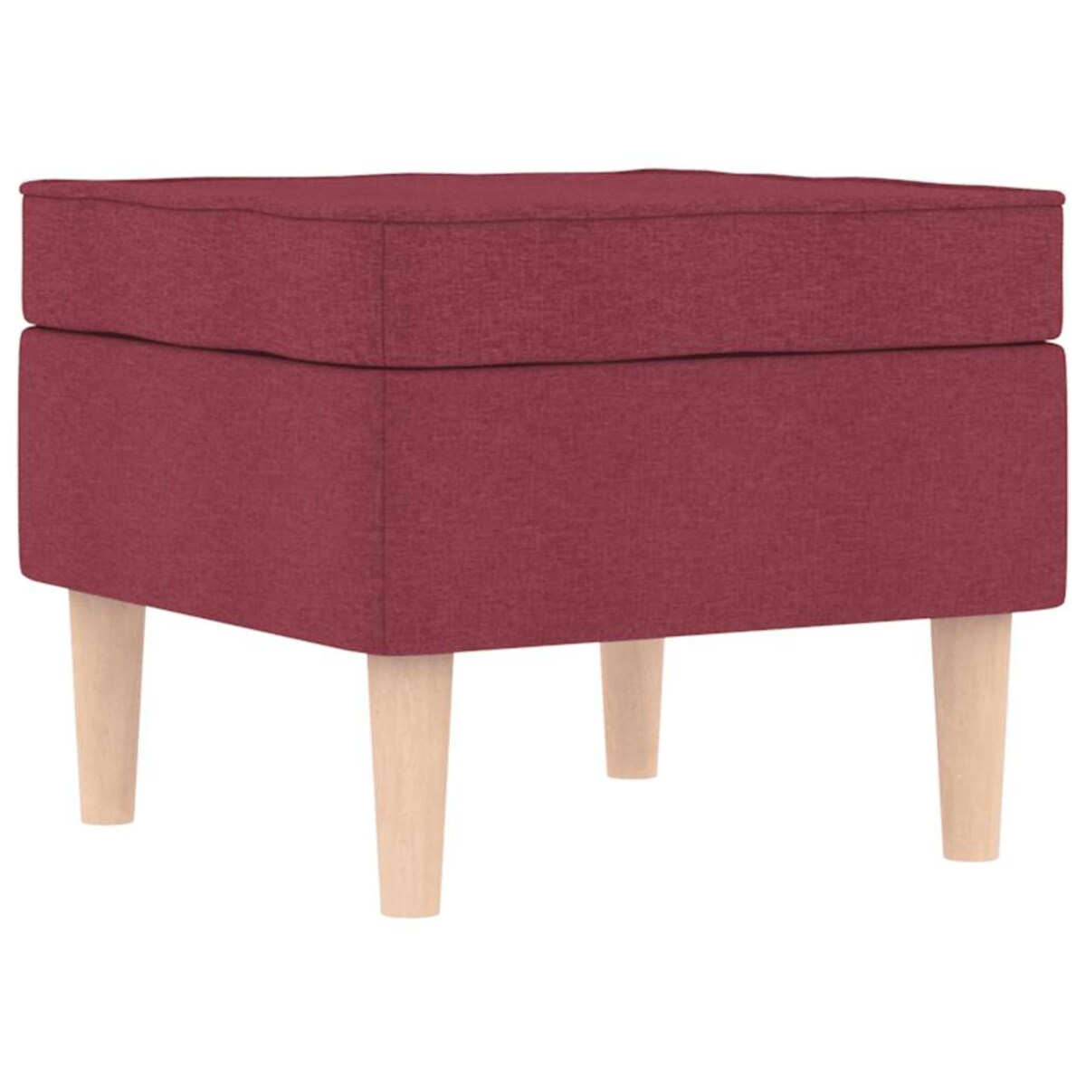 vidaXL Fotel z podnóżkiem, winna czerwień, tapicerowany tkaniną