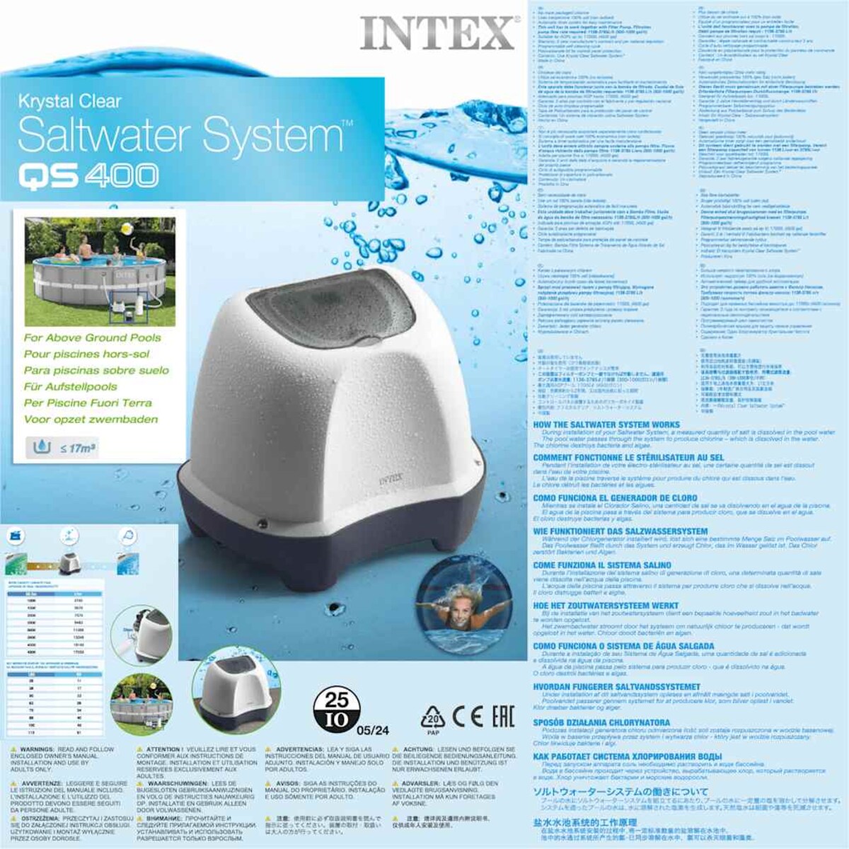 Intex Generator chloru Krystal Clear Saltwater System, 12 V