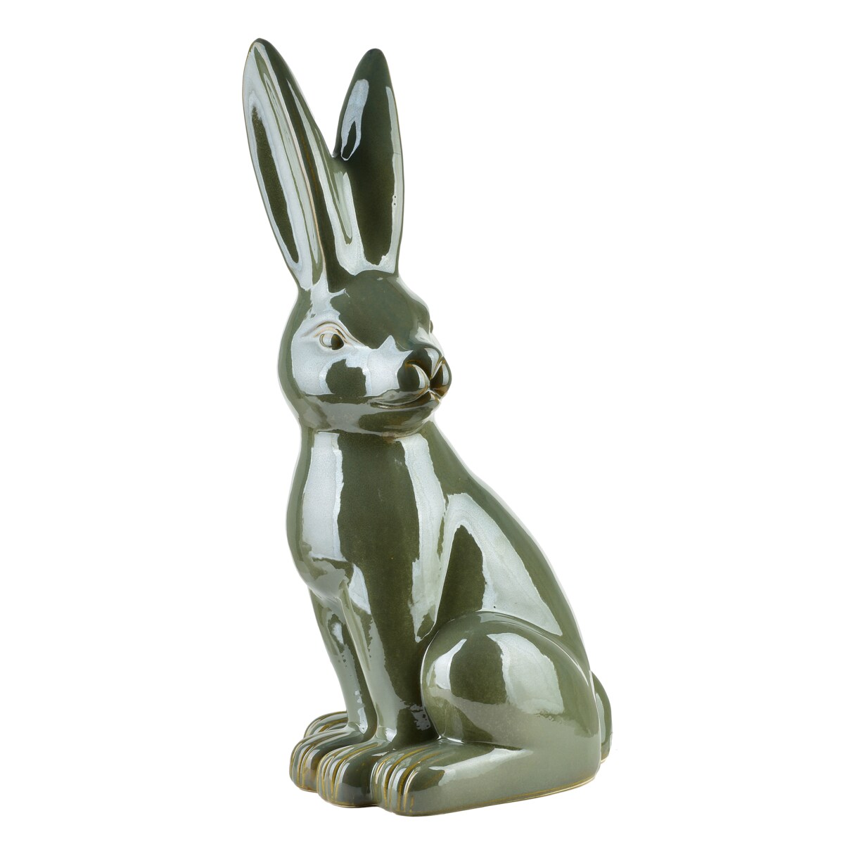 MAVE GREEN Figura zając ceramiczna 25x19x48cm