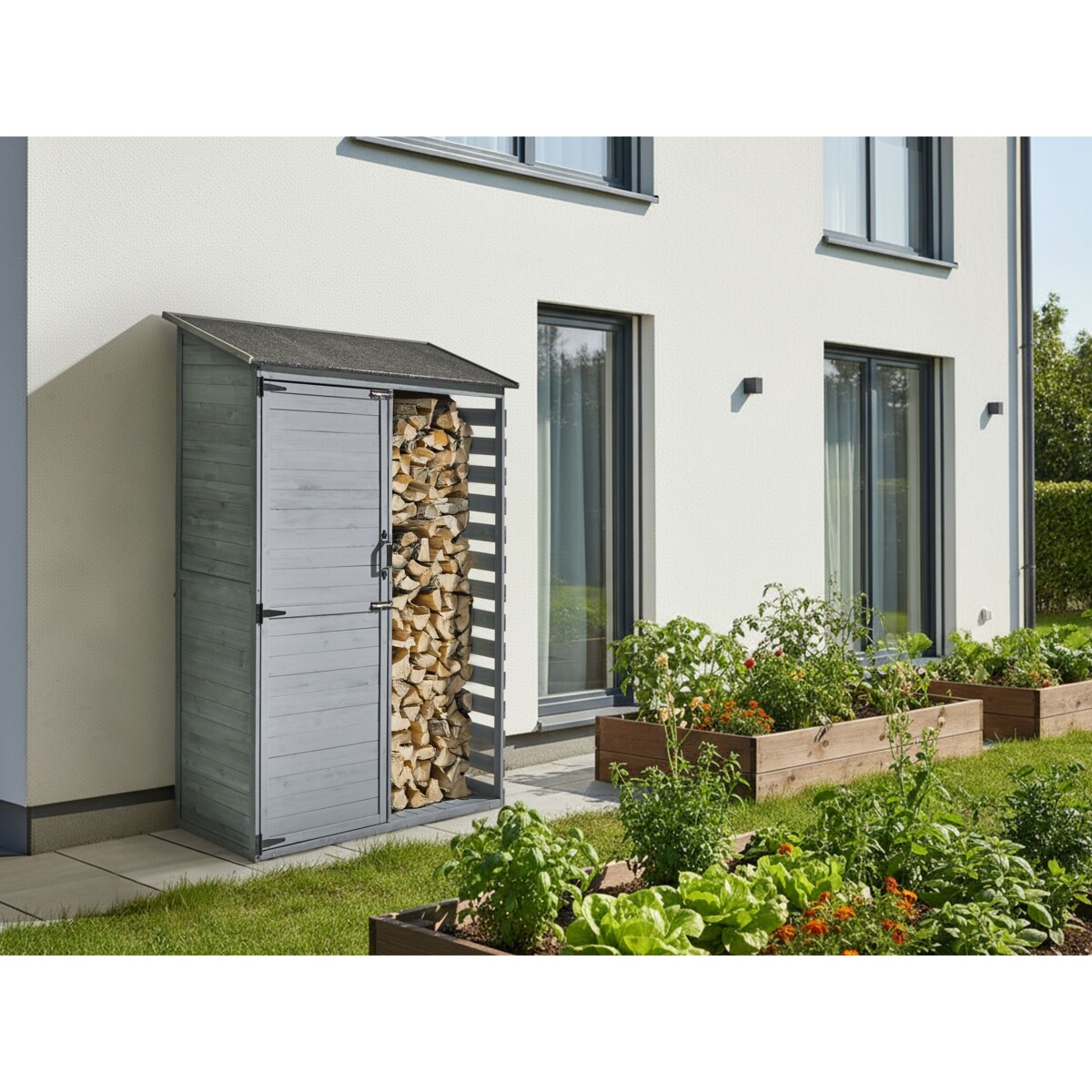 Schowek narzędziowy CENGIO Drewno jodłowe 130 cm 57 cm Szary