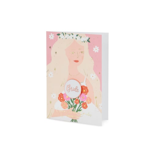 Kartka z pinem Bride, 10.5x15 cm