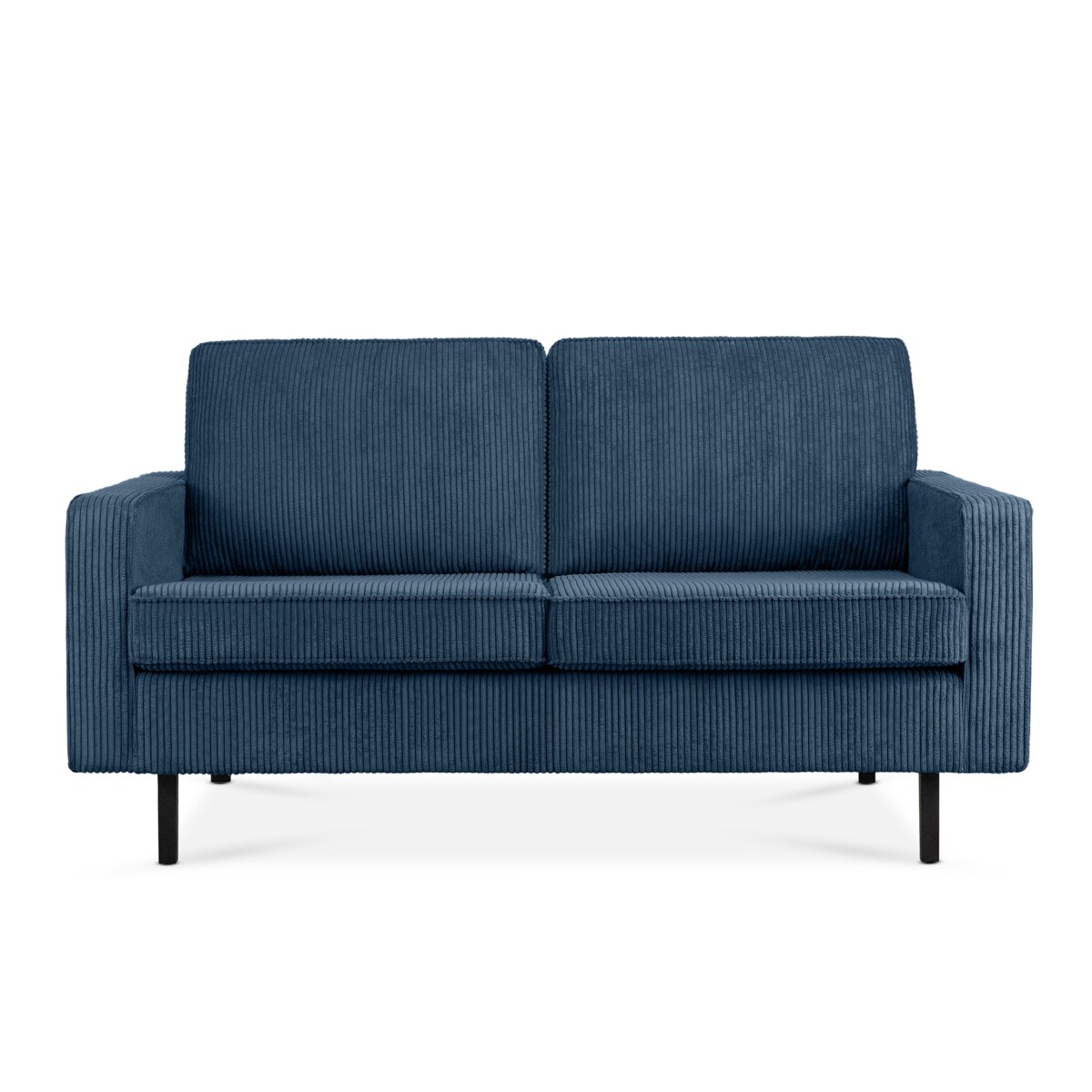 KONSIMO INVIA Sofa w stylu loft sztruks 2 osobowa granatowy