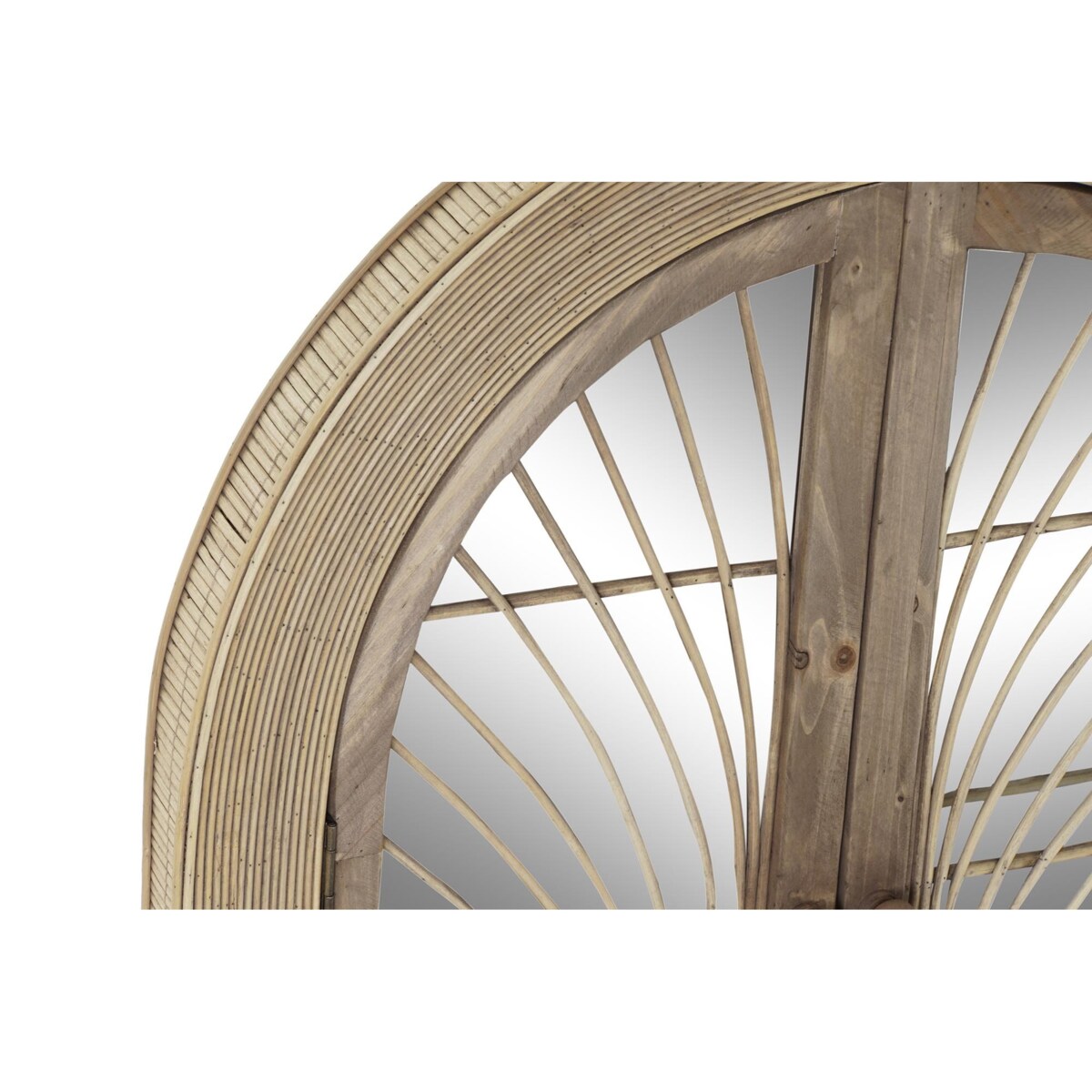 Lustro z okiennicami rattanowe 61x5x85 cm