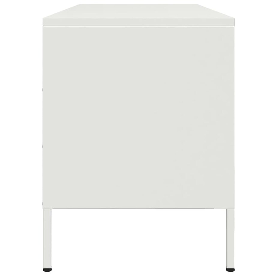 vidaXL Szafka pod telewizor, biała, 100,5x39x50,5 cm, stalowa