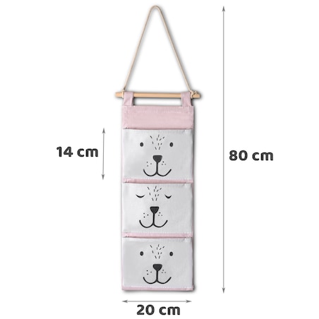 Organizer wiszący na zabawki akcesoria Nukido różowy