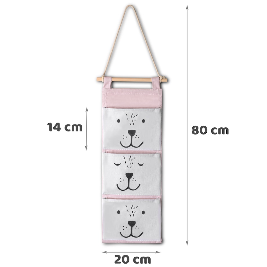 Organizer wiszący na zabawki akcesoria Nukido różowy