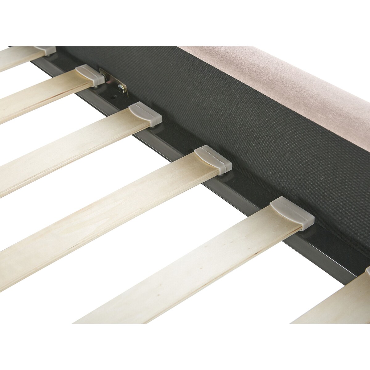 Łóżko welurowe 180 x 200 cm beżowe AMBILLOU