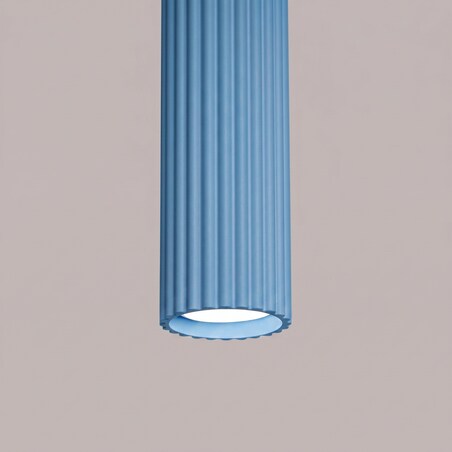 Lampa wisząca KARBON 1 błękitna