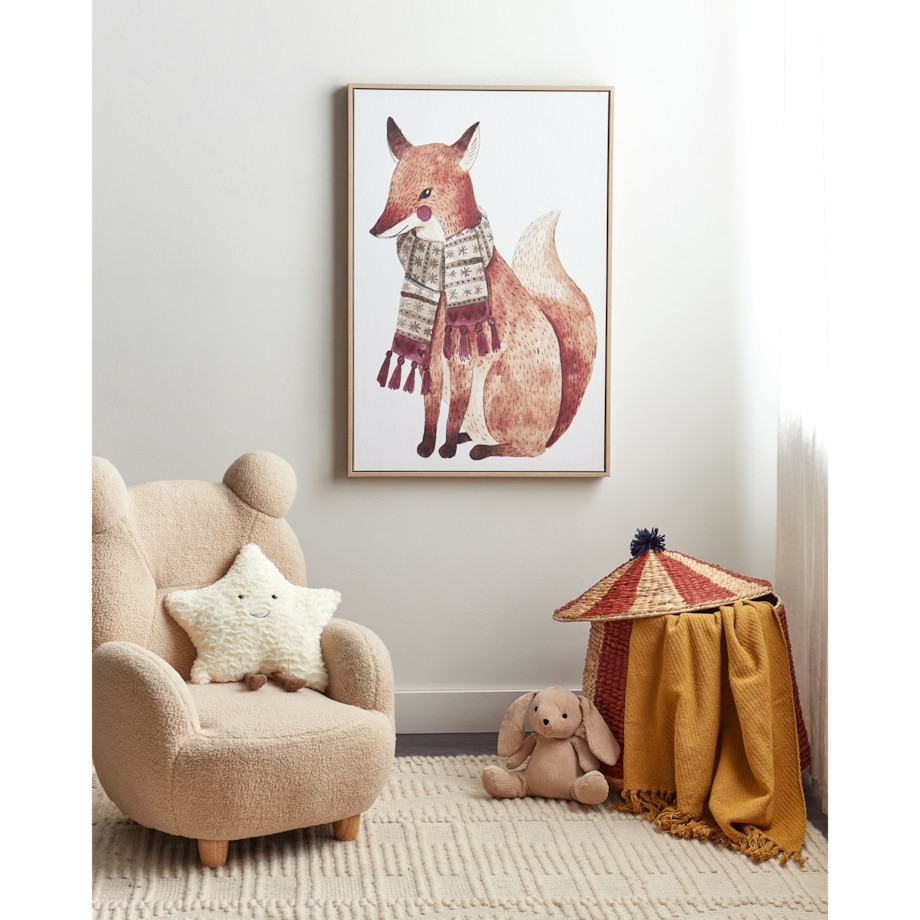 Obraz na płótnie MUCCIA 63 x 99 cm Motyw zwierzęcy Brązowy