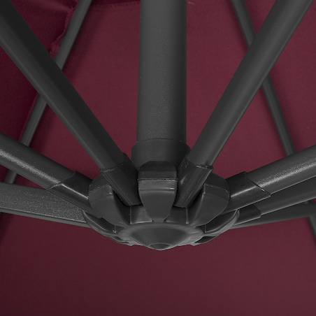 Parasol ogrodowy na wysięgniku 250 cm MONZA Burgundowy