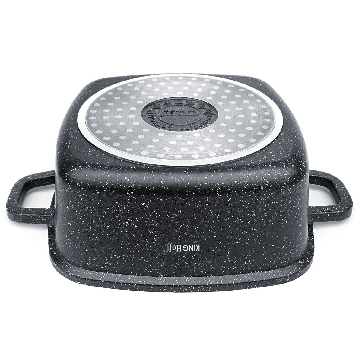 Garnek kwadratowy Z powłoką marmurową 3.7L 22cm indukcja gaz KINGHOFF