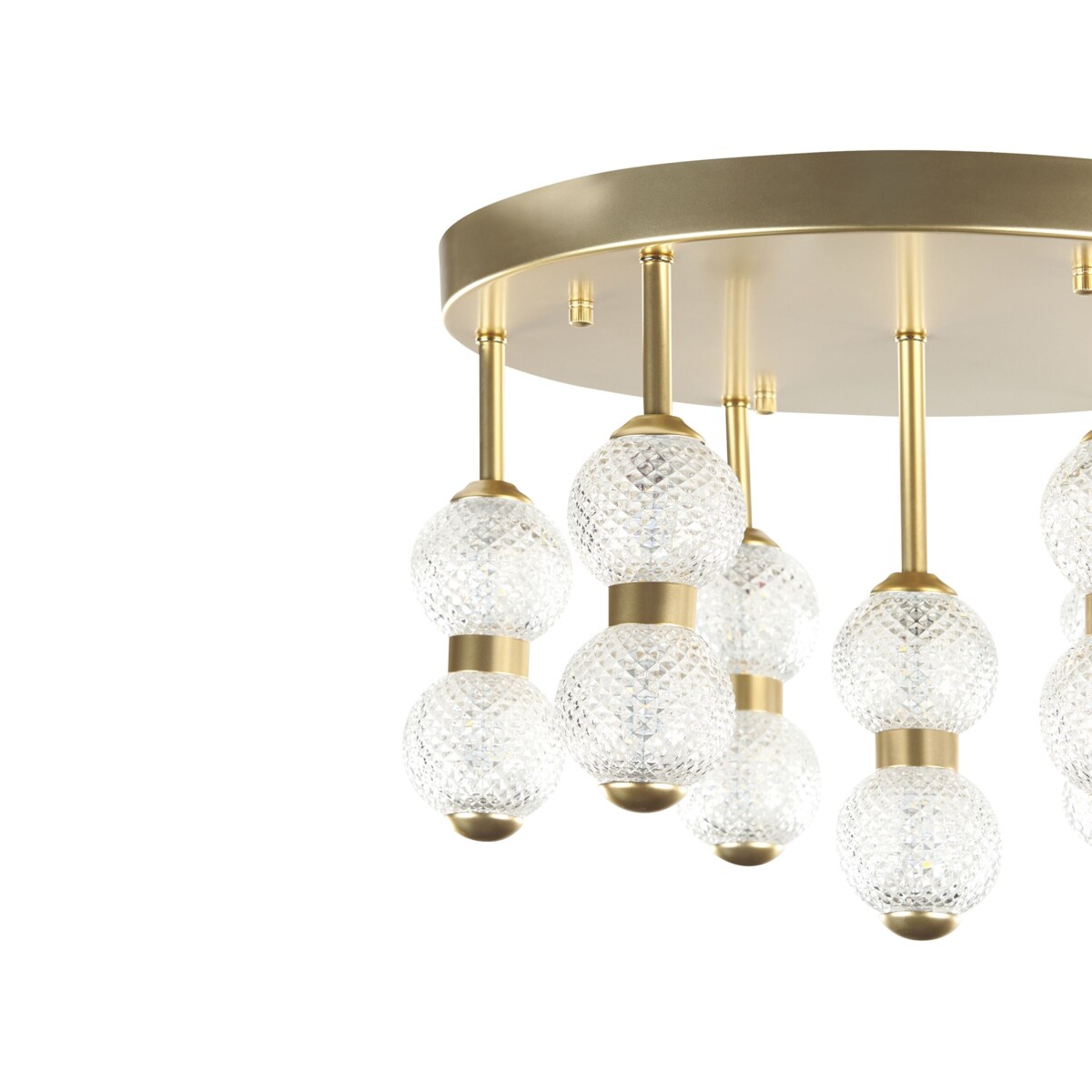 Lampa sufitowa LED metalowa złota YOWAKA