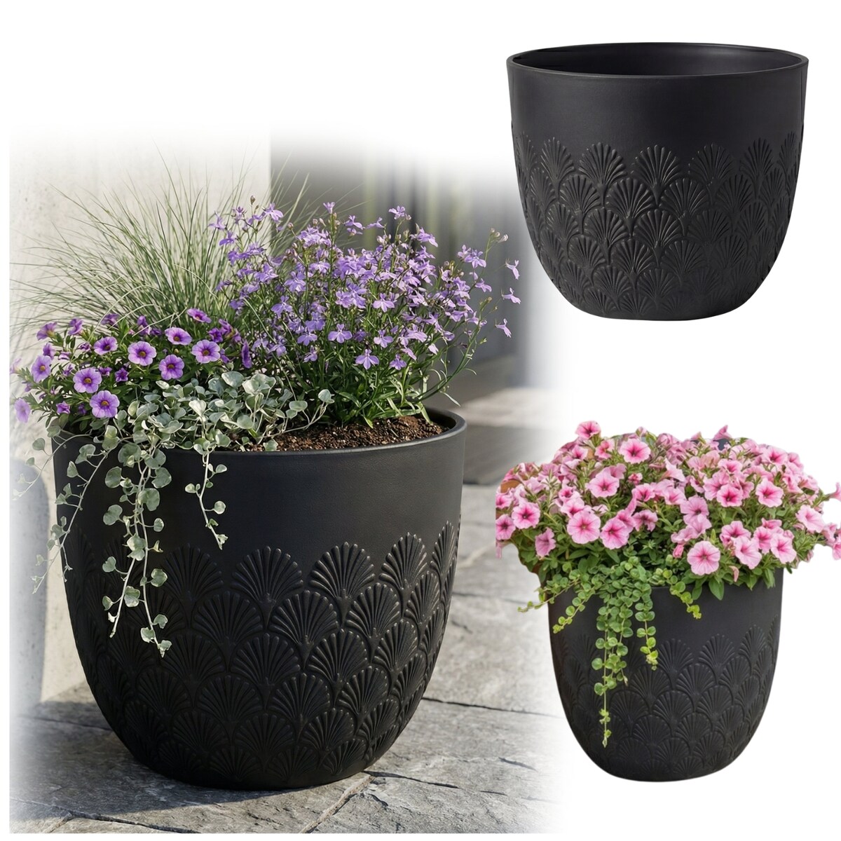 Donica Melody 35,6x35,6x30,5 cm czarna