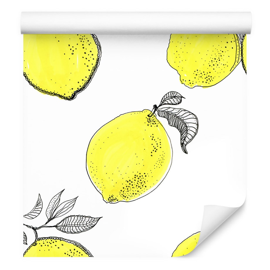 Tapeta ścienna do kuchni owoce cytryny cytrusy