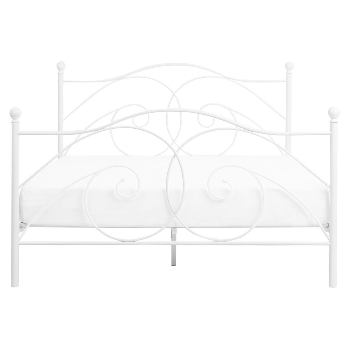 Łóżko metalowe 160 x 200 cm białe DINARD