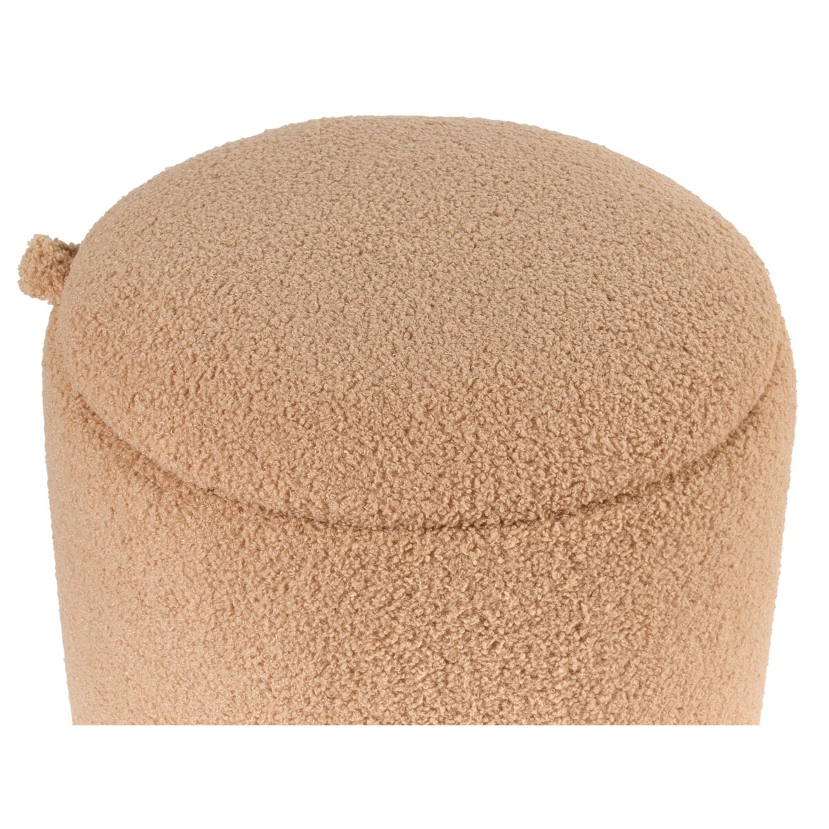 Zestaw 2 pufów boucle ze schowkiem jasnobrązowy BEREA