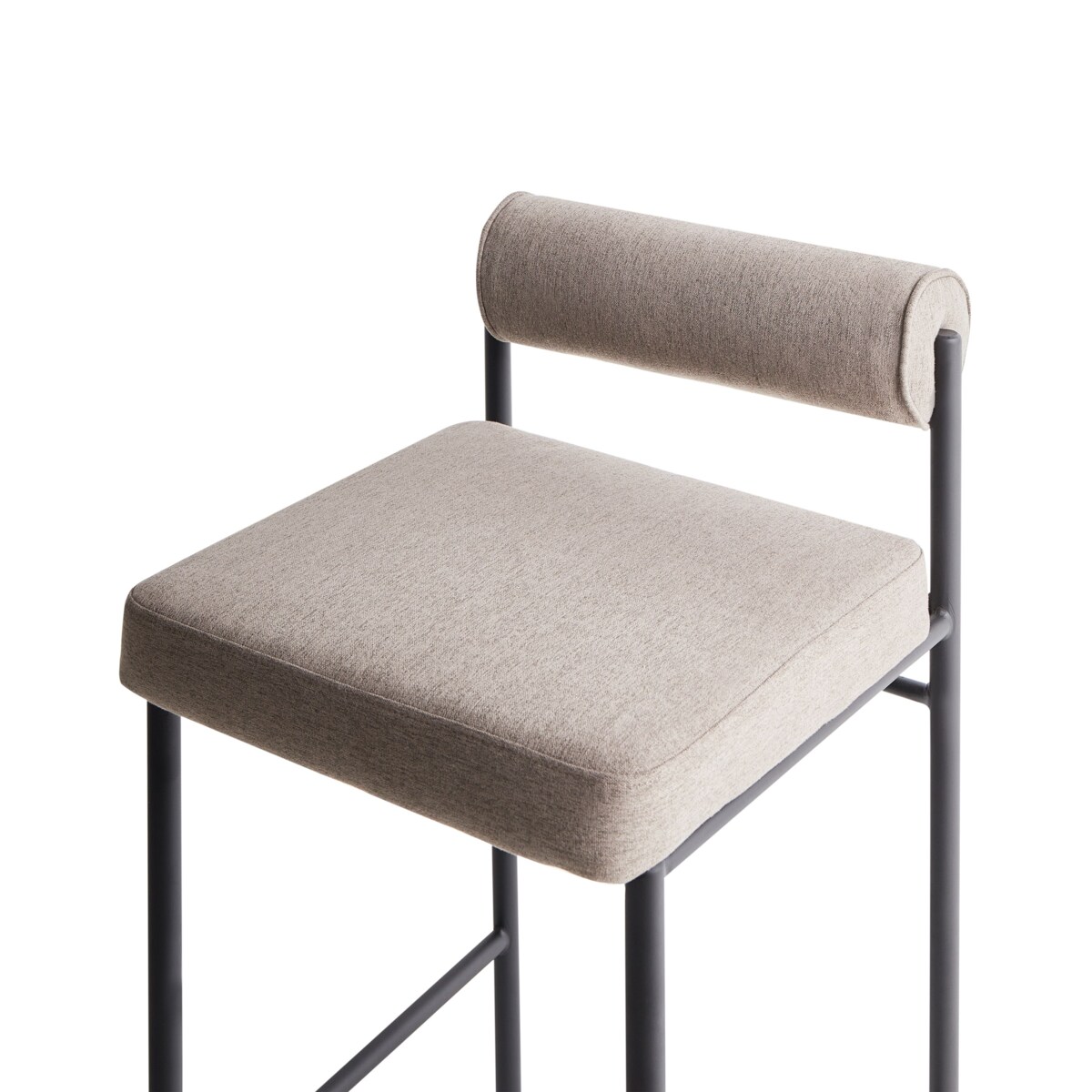 Zestaw 2 krzeseł barowych AMAYA Beżowoszary