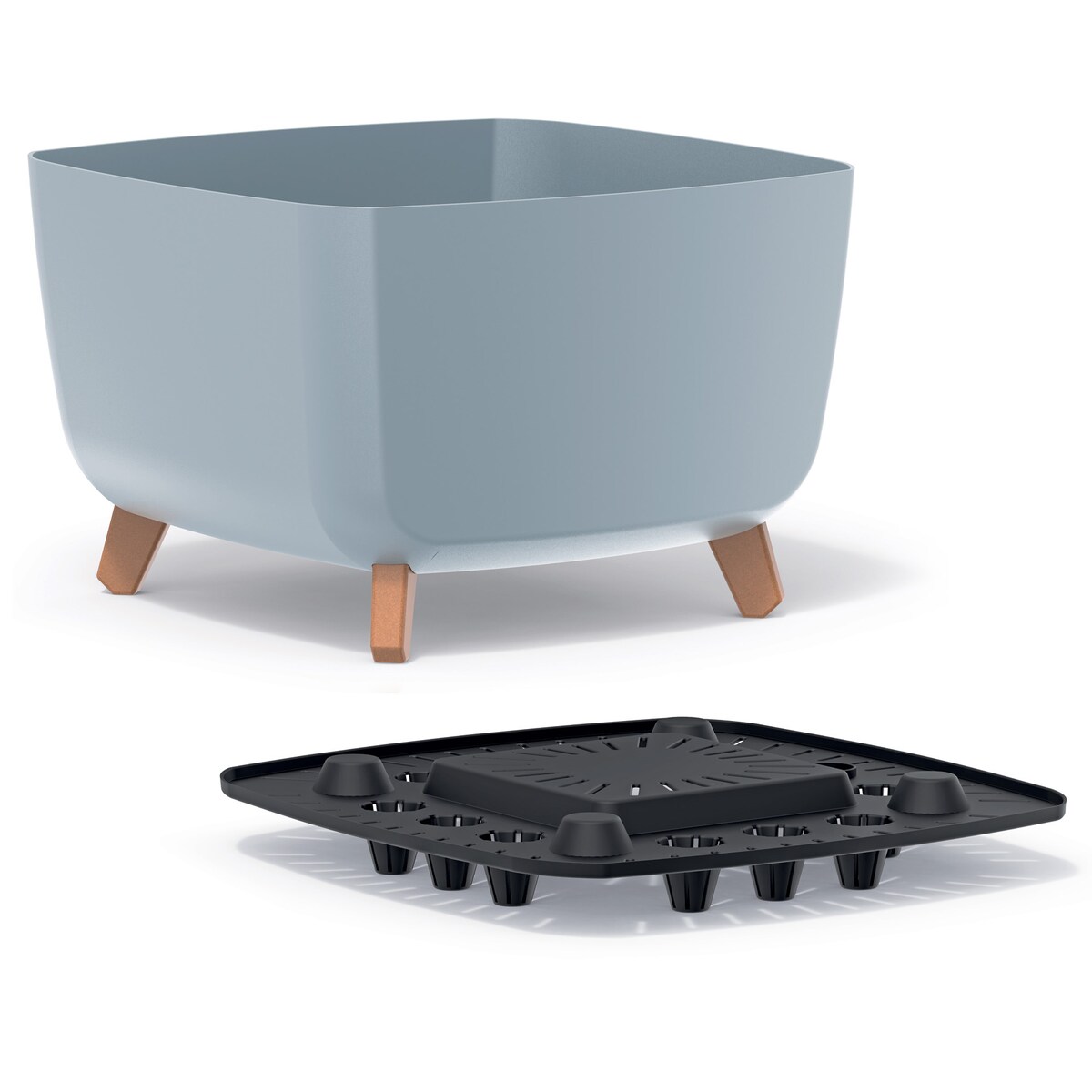 Doniczka Donica Ogrodowa 39 Cm Na Nóżkach Dekoracyjna Szara