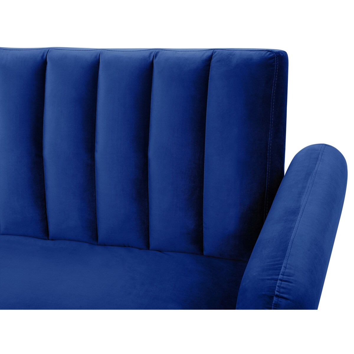 Sofa rozkładana welurowa ciemnoniebieska VIMMERBY