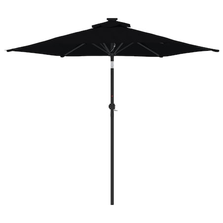 vidaXL Parasol ogrodowy na stalowym słupku, czarny, 225x225x212 cm