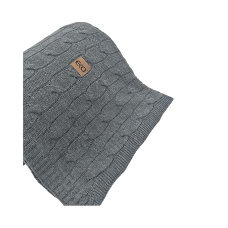 Koc dzianinowy kaszmir 150x200 cm – VERONA ANTHRACITE