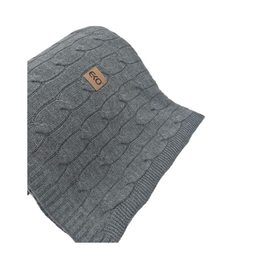 Koc dzianinowy kaszmir 150x200 cm – VERONA ANTHRACITE