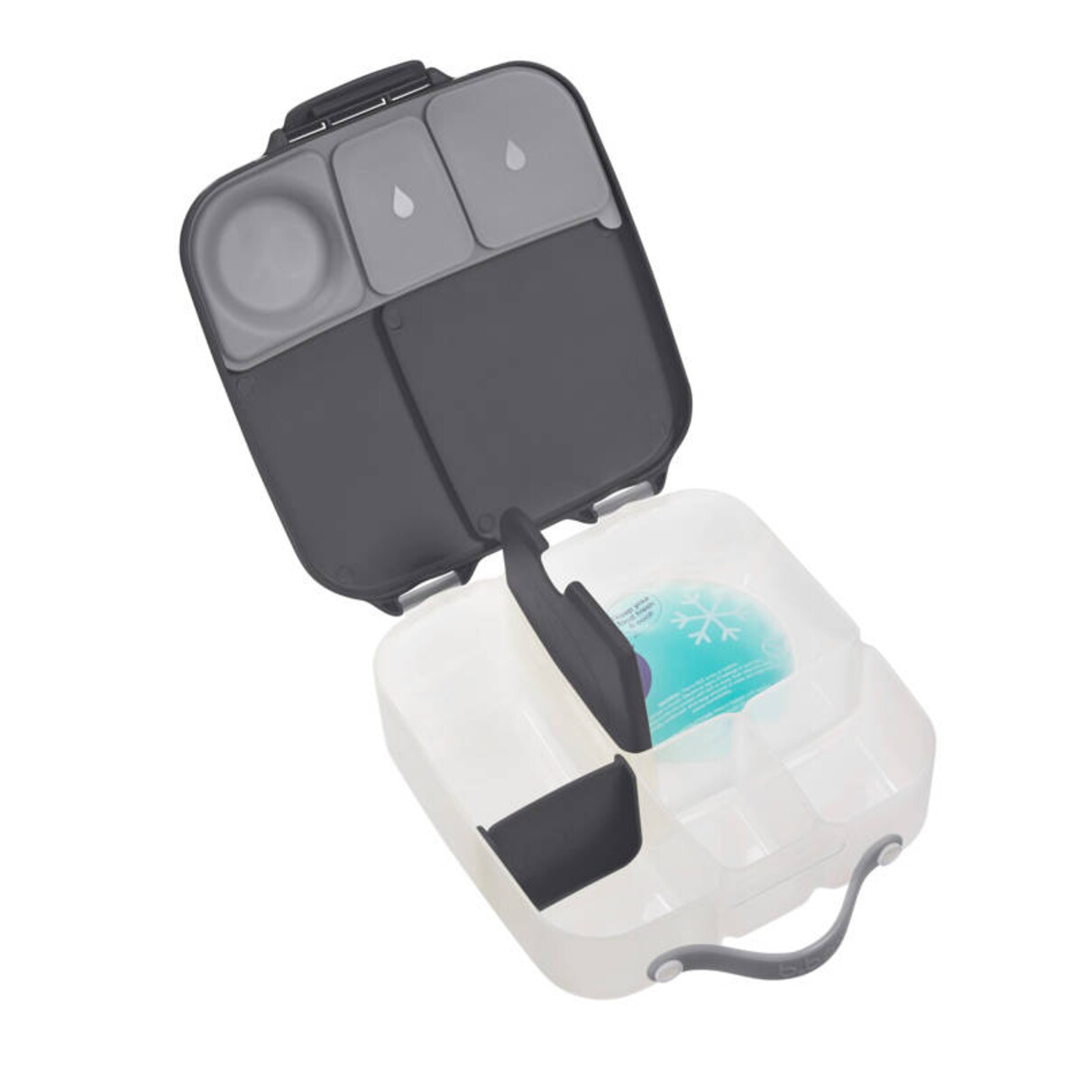 Lunchbox dla dzieci i dorosłych - śniadaniówka z przegródkami i wkładem chłodzącym Graphite, b.box