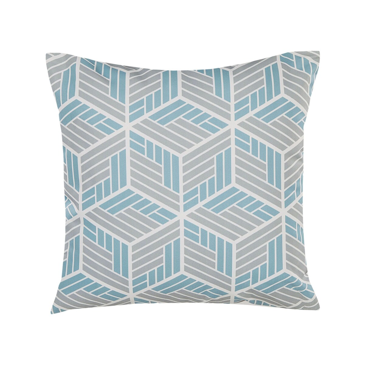 2 poduszki ogrodowe w geometryczny wzór 45 x 45 cm szaro-niebieski VEGGIO