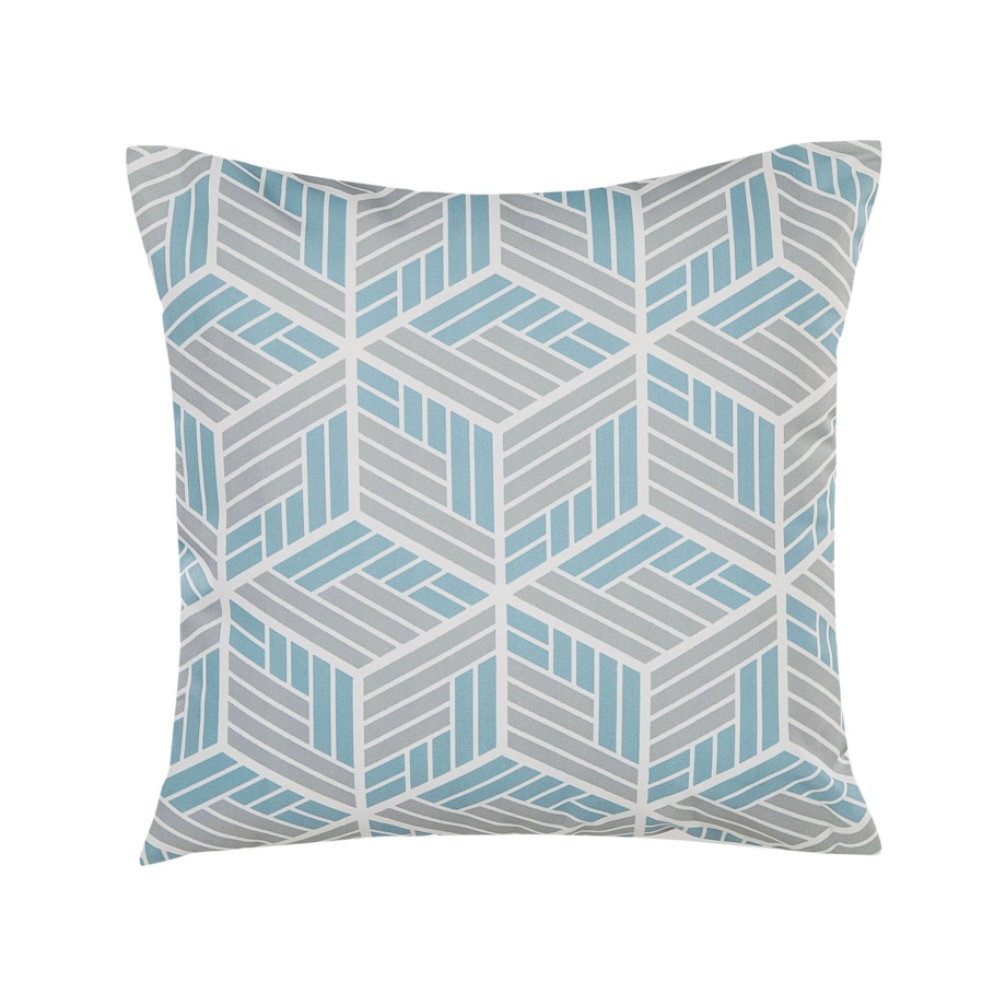 2 poduszki ogrodowe w geometryczny wzór 45 x 45 cm szaro-niebieski VEGGIO