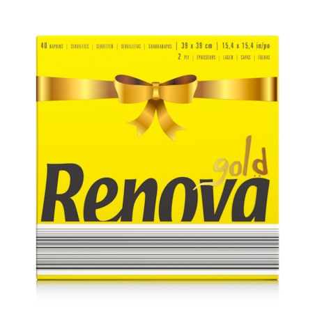 Serwetki stołowe Renova GOLD żółte 40szt