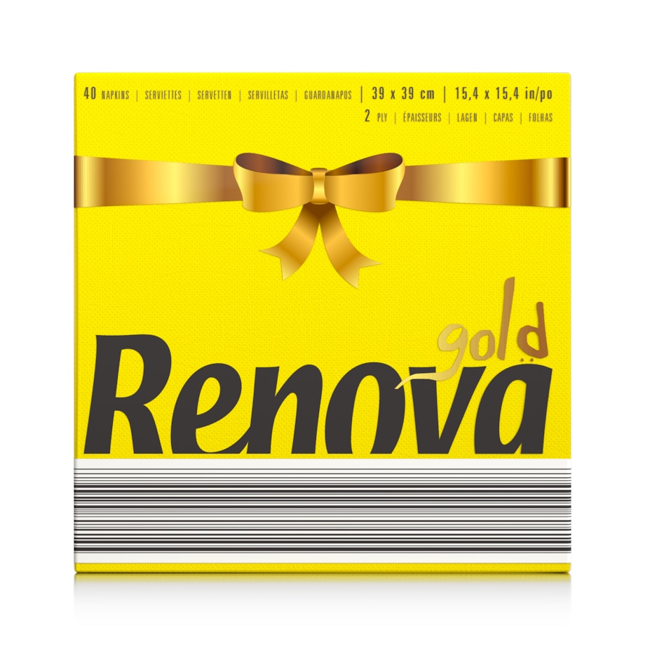 Serwetki stołowe Renova GOLD żółte 40szt