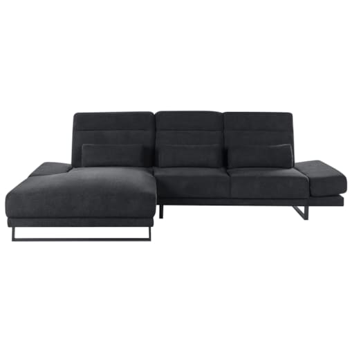 Narożnik IKAST Czarny dla 4 osób Prawostronny